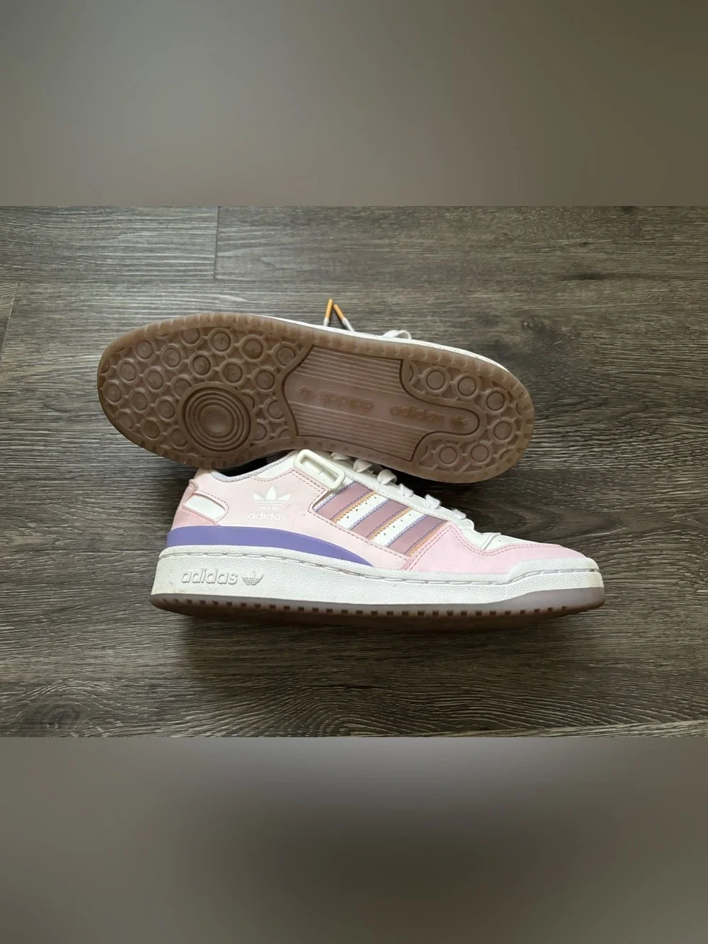adidas Pastel Pink and Lavender Low-Top Sneakers